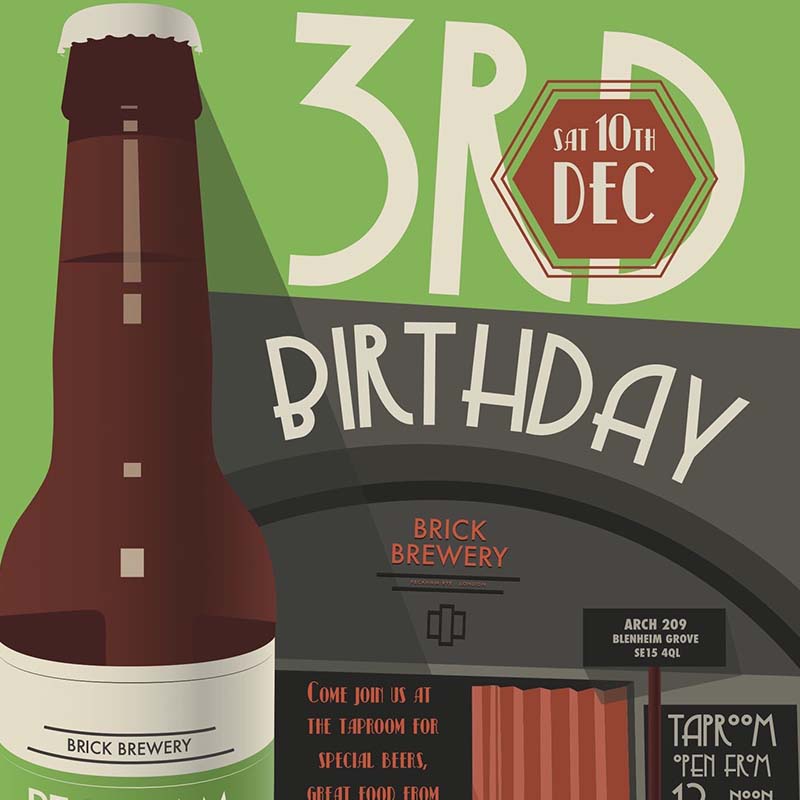 Brick Brewery Third Birthday Event Flyer Thumb