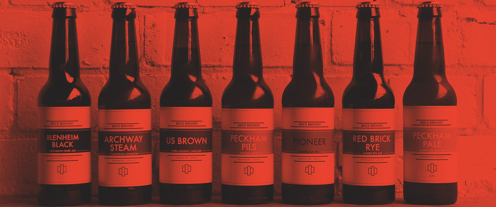 Various bottles of Brick Brewery's Beer